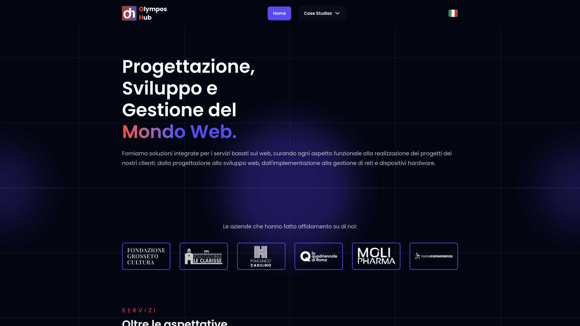 Olympos Hub website screenshot