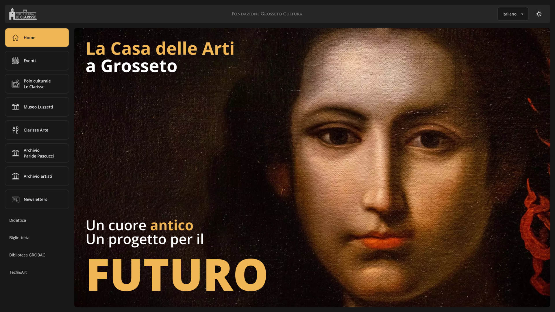 Polo Culturale Le Clarisse website screenshot