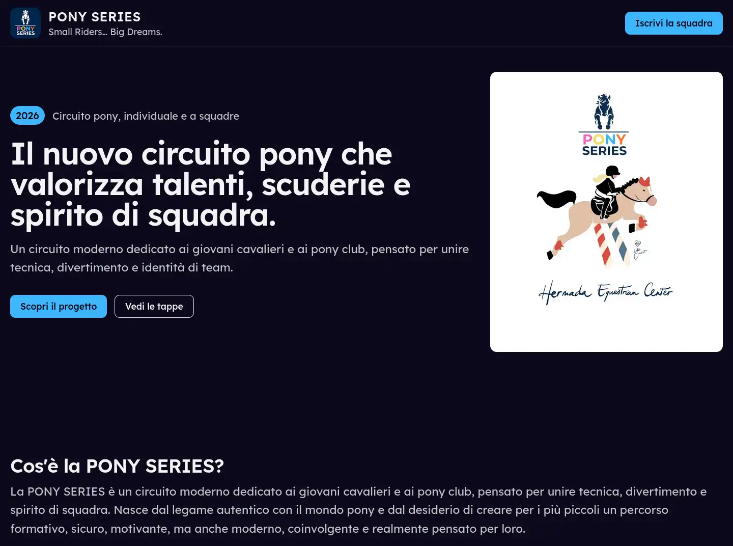 Pony Series website screenshot